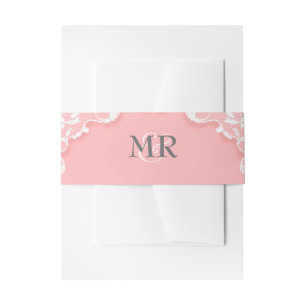 Bandeau De Faire-part Bandes vintages de ventre de mariage de rose de