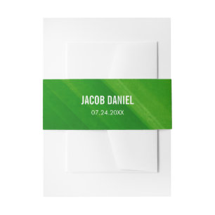 Bandeau De Faire-part Barre grunge verte moderne Mitzvah