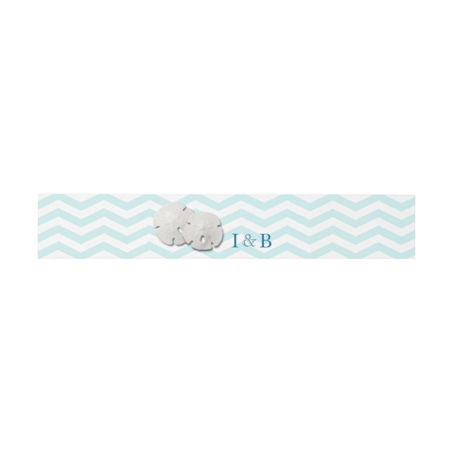 Bandeau De Faire-part Beach Sand Dollars Belly Band (Plat)