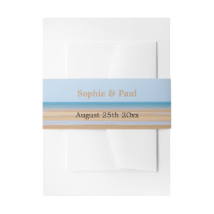 Bandeau De Faire-part Beach Wedding Invitation Belly Band