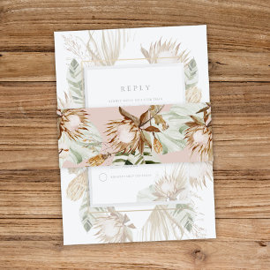 Bandeau De Faire-part Beau Mariage botanique Boho