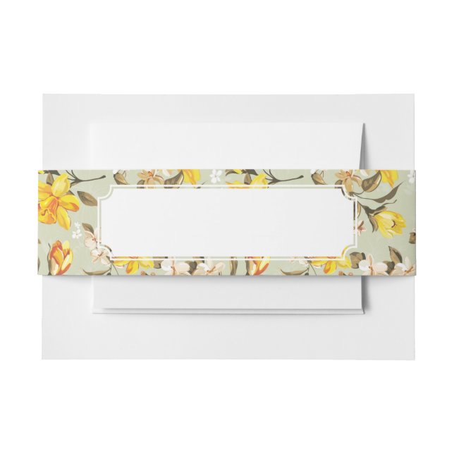 Bandeau De Faire-part Beau motif floral lumineux élégant (Devant Example)