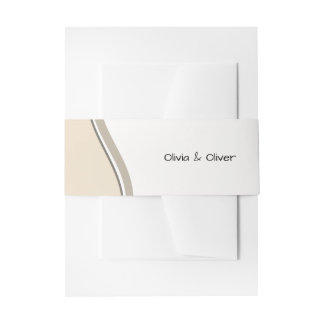 Bandeau De Faire-part Beige, Nouveau Début, Papeterie Mariage