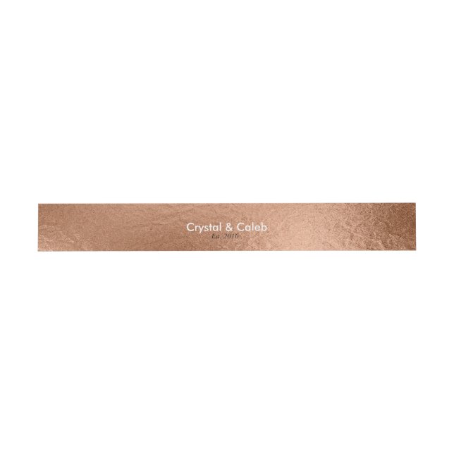 Bandeau De Faire-part Bel Aluminium-Effet rose d'or (Plat)