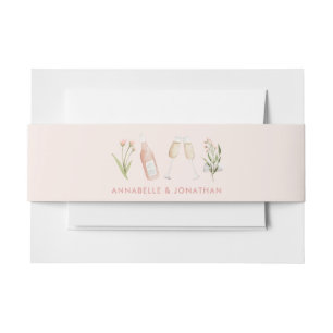 Bandeau De Faire-part Belle délicate mariage fille rose fleurie