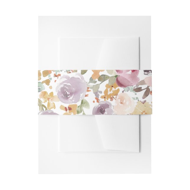 Bandeau De Faire-part Belle fleur d'aquarelle OEuvre pastel (Devant example)