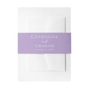 Bandeau De Faire-part Belle Lilac violet blanc Mariage personnalisé