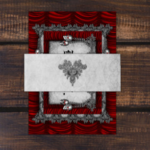 Bandeau De Faire-part Bijou noir Mariage gothique