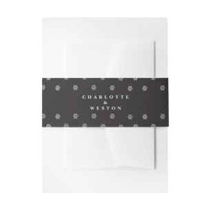 Bandeau De Faire-part Black Personnalisé Faire-part de mariage Bande de