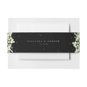 Bandeau De Faire-part Black Snowberry+Eucalyptus Paysage Mariage