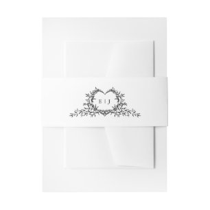 Bandeau De Faire-part Blason de calligraphie minimaliste moderne monogra