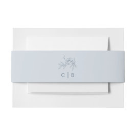 Bandeau De Faire-part Bleu floral