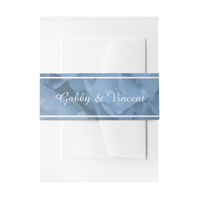 Bandeau De Faire-part Blue Hydrangea Floral Mariage (Devant example)