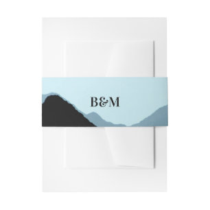 Bandeau De Faire-part Blue Mountain Range, Mariage rustique