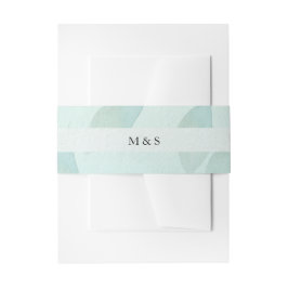 Bandeau De Faire-part Boho Aquarelle Bleu Personnalisé