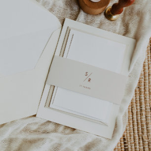 Bandeau De Faire-part Boho Chic Bohemian Cream Mariage