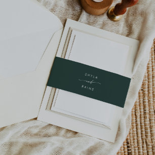 Bandeau De Faire-part Boho Chic Emerald Mariage vert