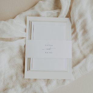 Bandeau De Faire-part Boho Chic Mariage bleu ardoise