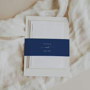 Bandeau De Faire-part Boho Chic Royal Mariage bleu