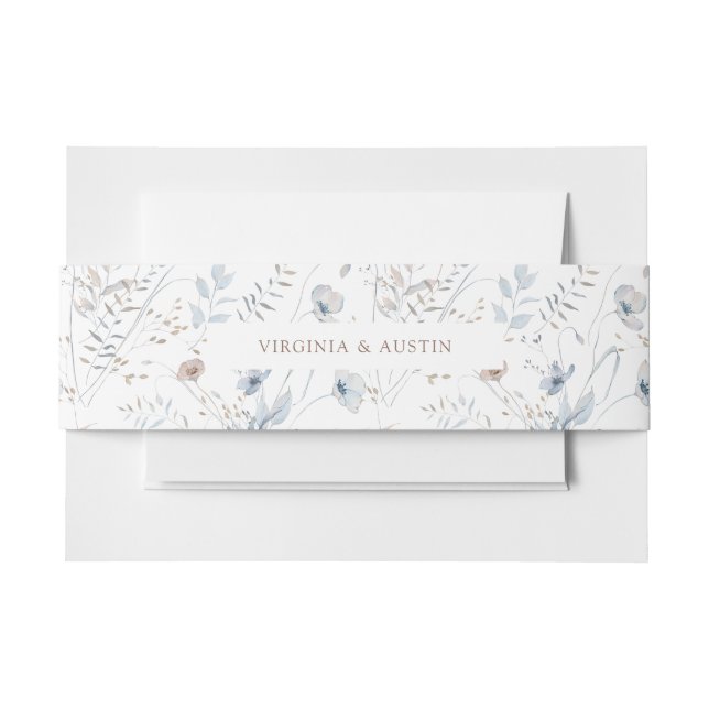 Bandeau De Faire-part Boho Floral Belly Band (Devant Example)