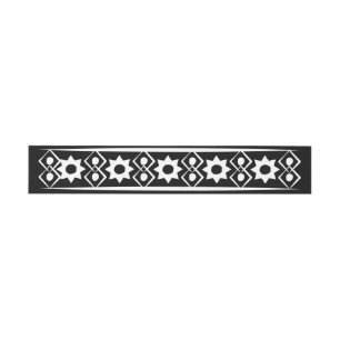 Bandeau De Faire-part Boho moderne Motif noir et blanc