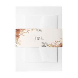 Bandeau De Faire-part Boho Terracotta Rust Fall Floral Mariage