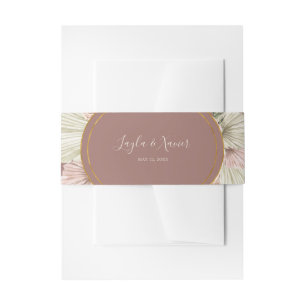 Bandeau De Faire-part Boho Tropical Botanical Dusty Rose Mariage