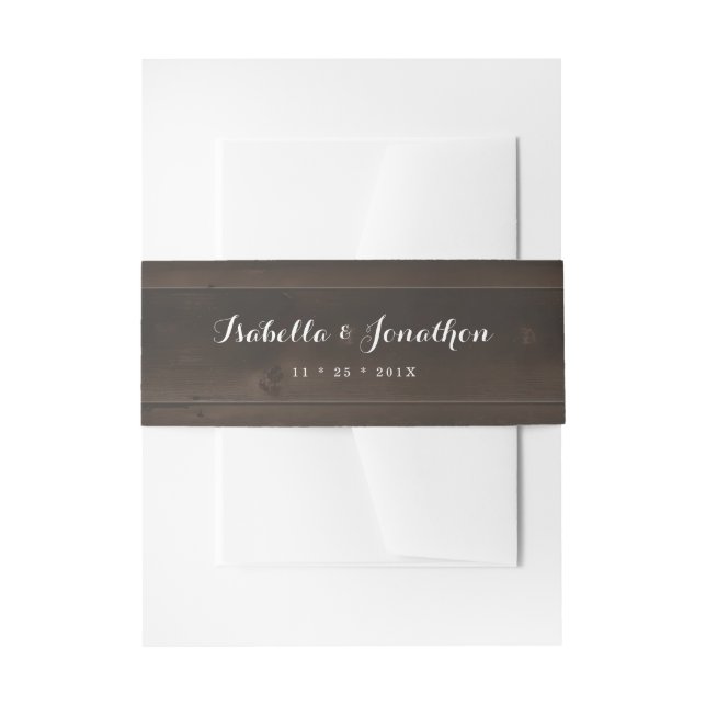 Bandeau De Faire-part Bois rustique (Devant example)