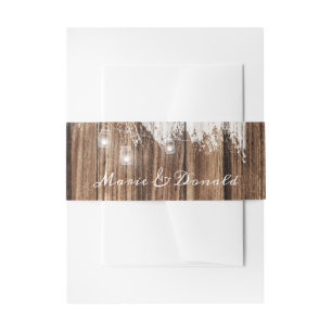 Bandeau De Faire-part Bois Rustique et Lanternes