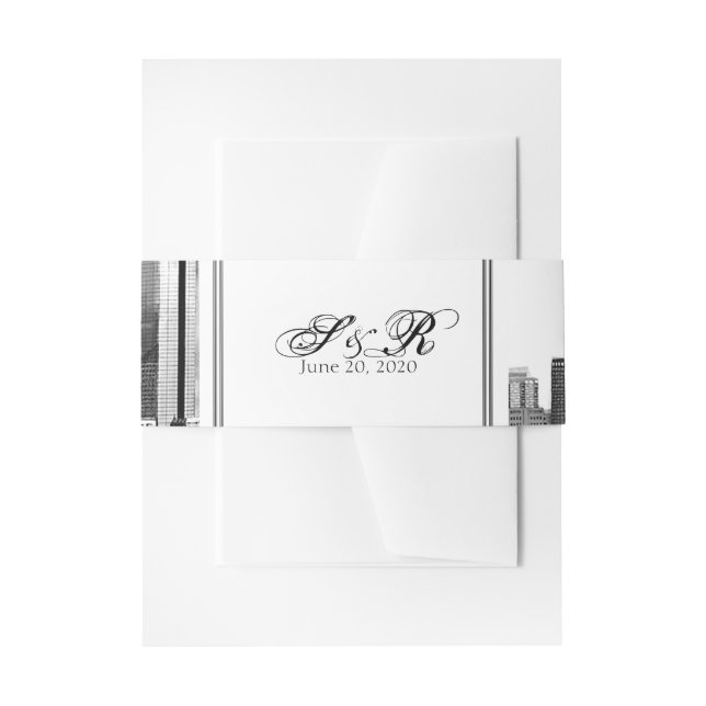 Bandeau De Faire-part Boston Destination Wedding Belly Band (Devant example)