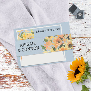 Bandeau De Faire-part Bouquet de tournesol rustique aquarelle