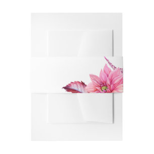 Bandeau De Faire-part Bourgogne et floral rose Thanksgiving
