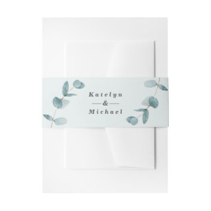 Bandeau De Faire-part Branches d'Eucalyptus simples Rustique Personnalis