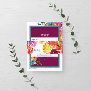 Bandeau De Faire-part Bright Été coloré pastel Mariage