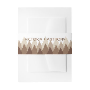 Bandeau De Faire-part Brown Forest Range Mariage