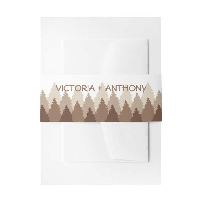 Bandeau De Faire-part Brown Forest Range Mariage (Devant example)