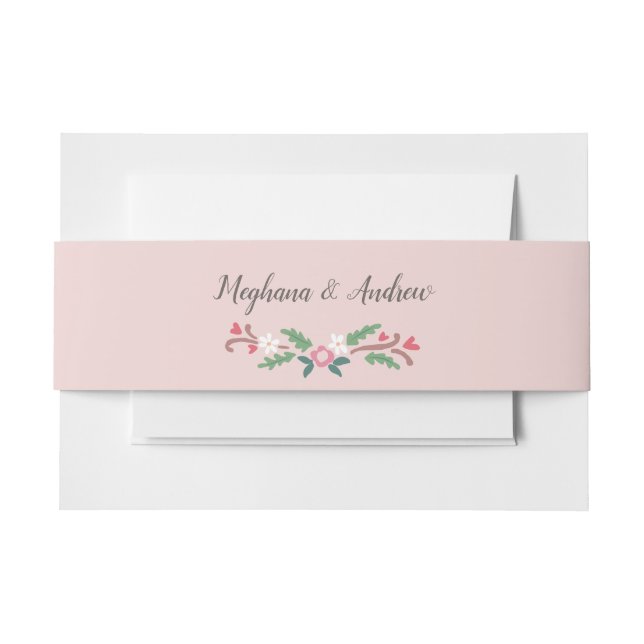Bandeau De Faire-part Bunch floral romantique rustique (Devant Example)