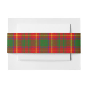 Bandeau De Faire-part Burtish Tartan Belly Band