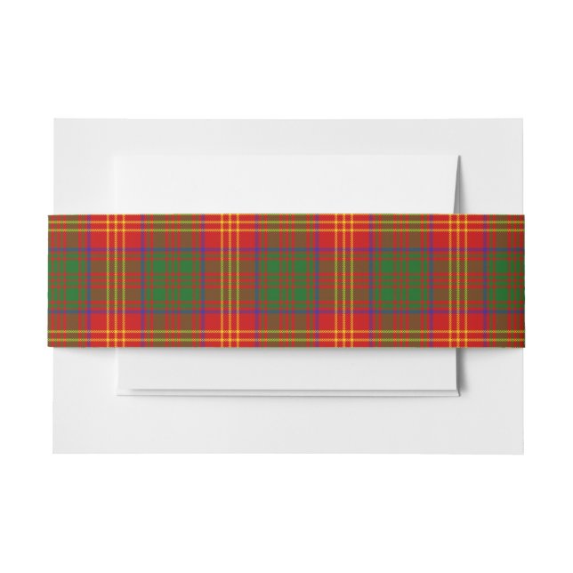 Bandeau De Faire-part Burtish Tartan Belly Band (Devant Example)