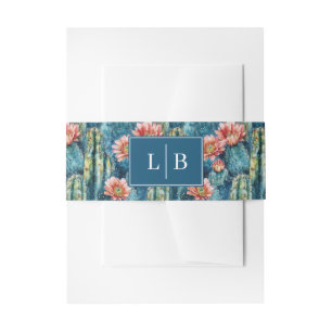 Bandeau De Faire-part Cactus Botanique Sarcelle Joyeux