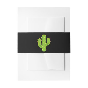 Bandeau De Faire-part Cactus Fête du Cœur Jaune Amour