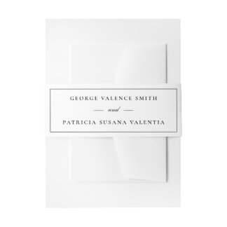 Bandeau De Faire-part Cadre | Calligraphie Élégant Mariage Noir Blanc