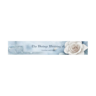 Bandeau De Faire-part Cadre floral avec Rose et design celtique.