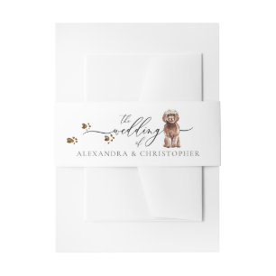 Bandeau De Faire-part Calligraphie du Mariage du propriétaire du chiot C
