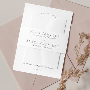 Bandeau De Faire-part Calligraphie élégante gris foncé Mariage officiel