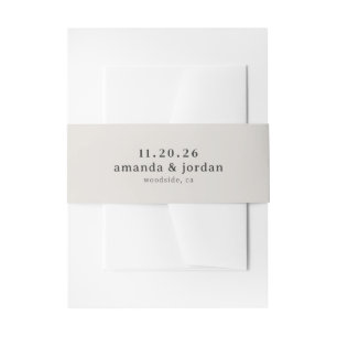 Bandeau De Faire-part Calligraphie minimaliste grise élégante