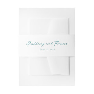 Bandeau De Faire-part Calligraphie sarcelle élégante