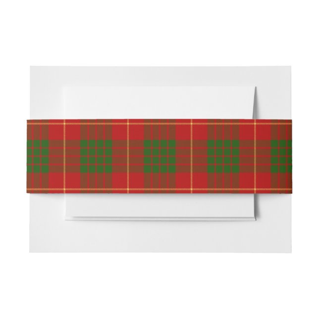 Bandeau De Faire-part Cameron Scottish Tartan Belly Band (Devant Example)