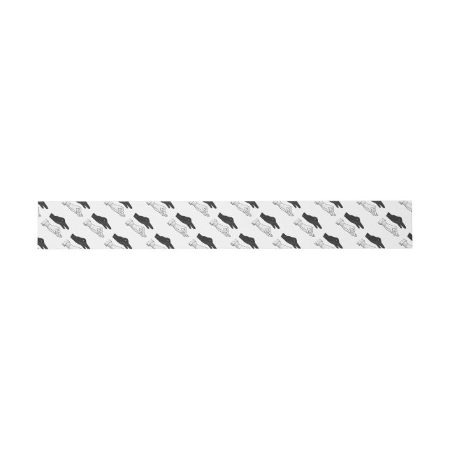 Bandeau De Faire-part Canard Silhouette main (Plat)