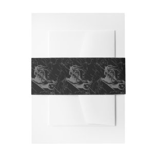 Bandeau De Faire-part Capricorne Constellation Hevelius 1690 sur Noir